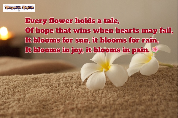 4 lines Flower shayari