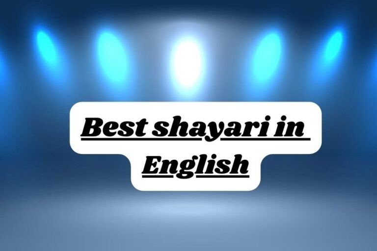 Best shayari in English