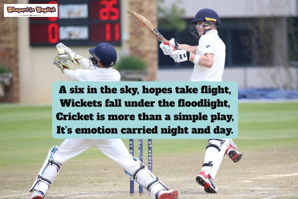 Cricket shayari 4 lines