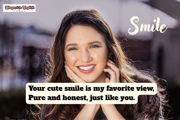 Cute smile shayari in English