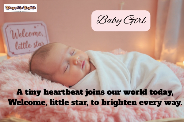 Welcome baby shayari in English