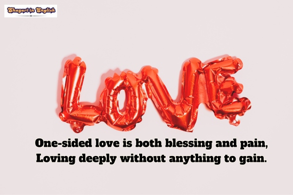 Ek tarfa pyar shayari in English