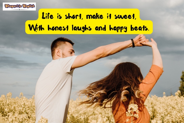 Life happy shayari in English