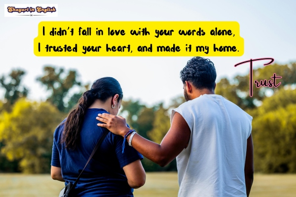 Love trust shayari in English