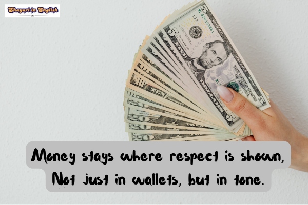 Money shayari in English