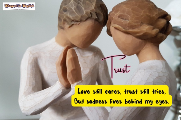 Sad trust shayari in English