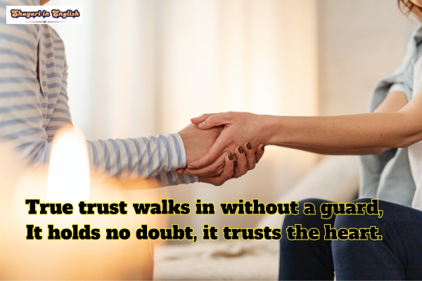 Trust shayari in English