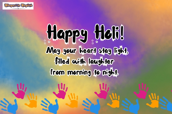 Happy holi shayari in English