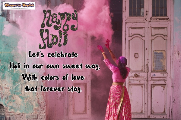 Romantic holi shayari in English