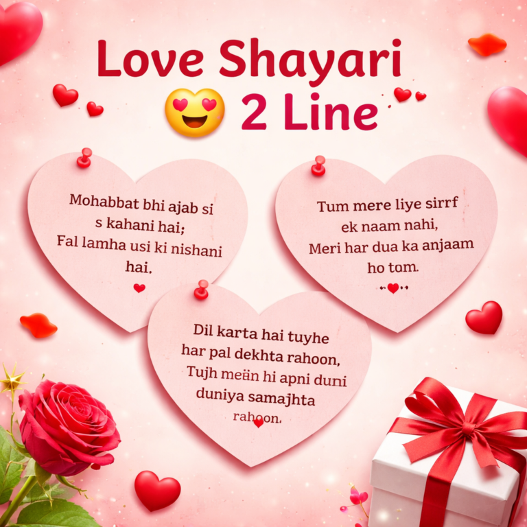 Love Shayari 😍 2 Line