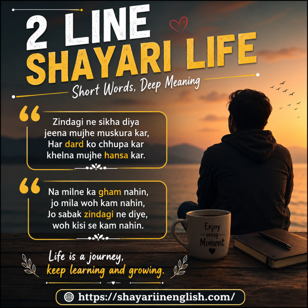2 Line Shayari Life – Beautiful Words That Express the Reality of Life
