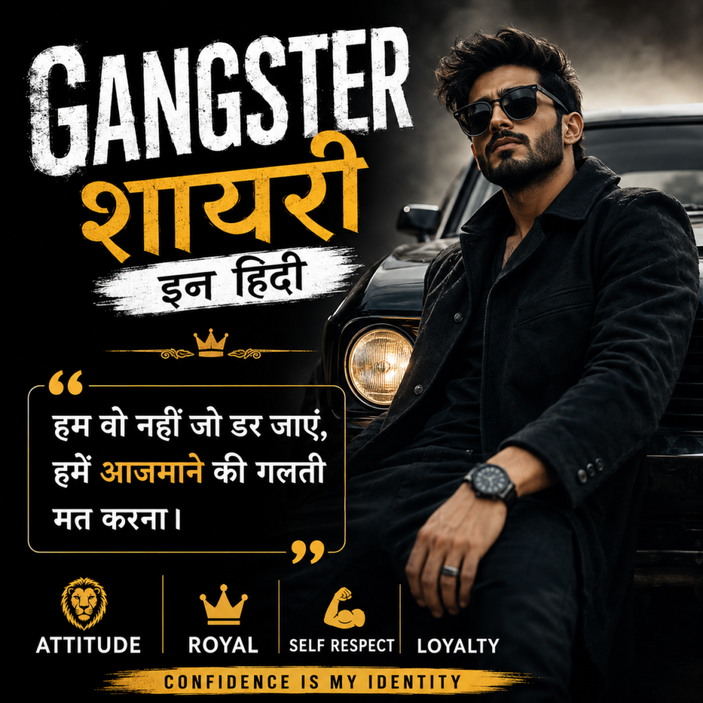 Gangster Shayari in Hindi: Powerful, Attitude & Royal Shayari Collection